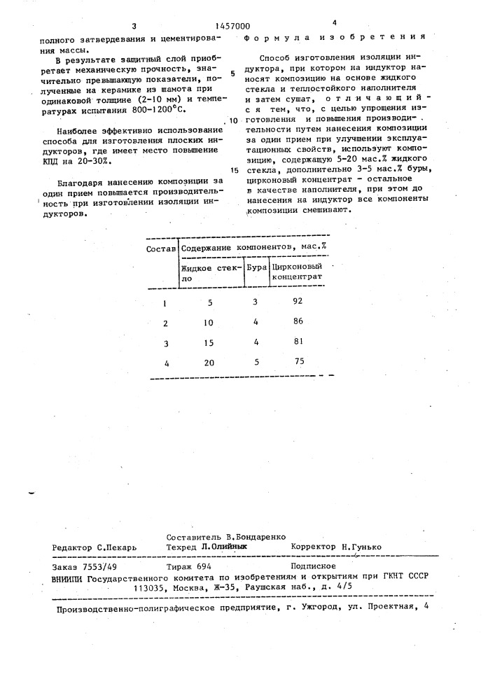 Способ изготовления изоляции индуктора (патент 1457000)