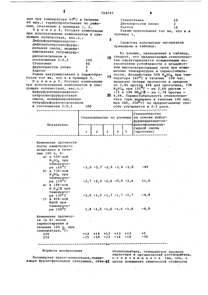 Полимерная пресс-композиция (патент 794042)