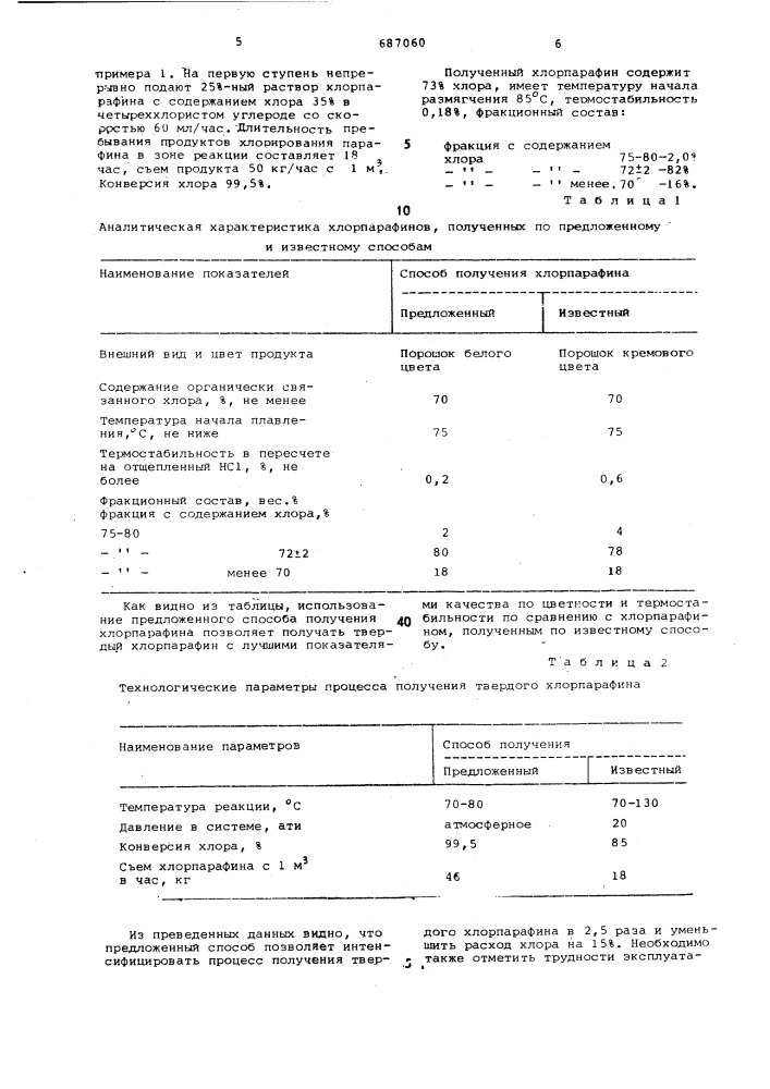 Способ получения твердого хлорпарафина (патент 687060)