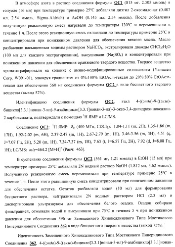 Замещенные хиноксалинового типа мостиковые пиперидиновые соединения и их применение (патент 2500678)