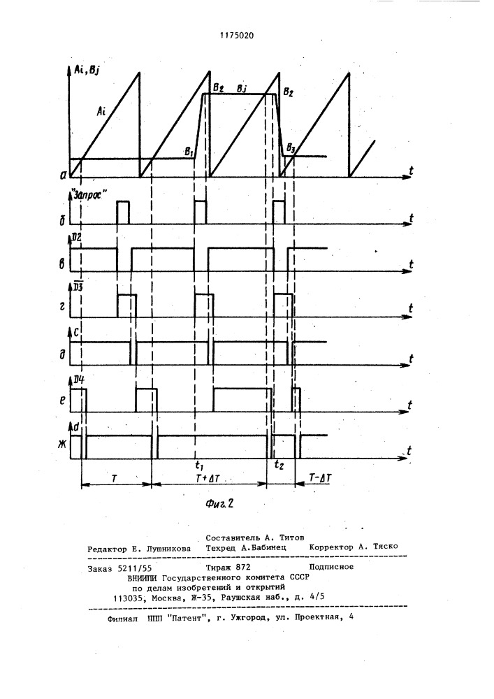 Устройство регулируемой задержки (патент 1175020)