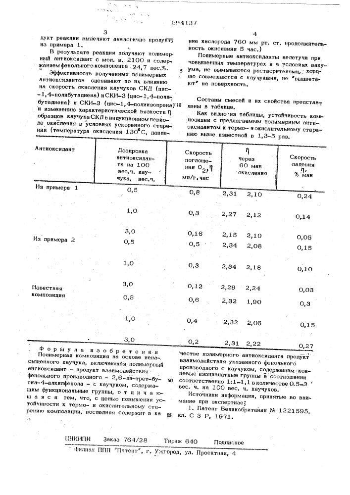 Полимерная композиция (патент 594137)