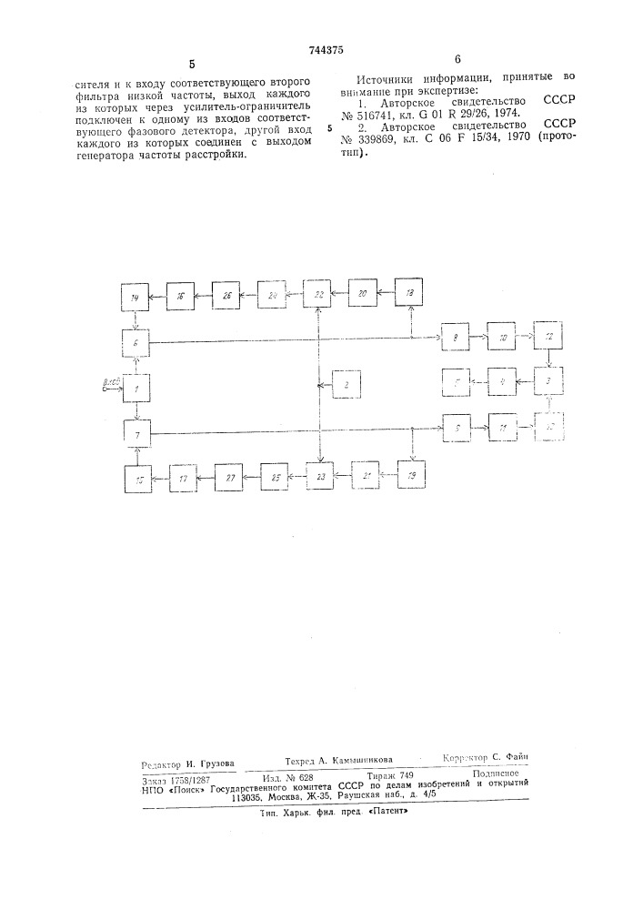 Корреляционный измеритель флуктуаций (патент 744375)