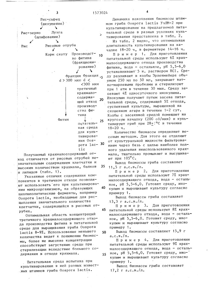 Питательная среда для выращивания гриба oospora lастis - источника белково-витаминной биомассы (патент 1573024)