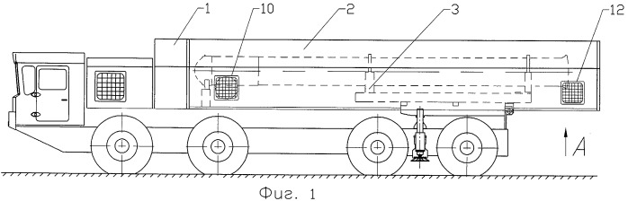 Транспортный модуль боевой машины грунтового ракетного комплекса (патент 2404401)