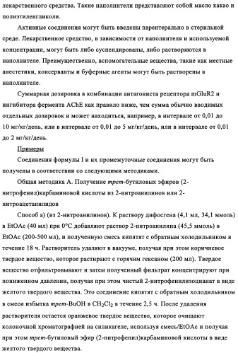 Комбинация антагониста рецептора mglur2 и ингибитора фермента ache для лечения острых и/или хронических неврологических заболеваний (патент 2357734)