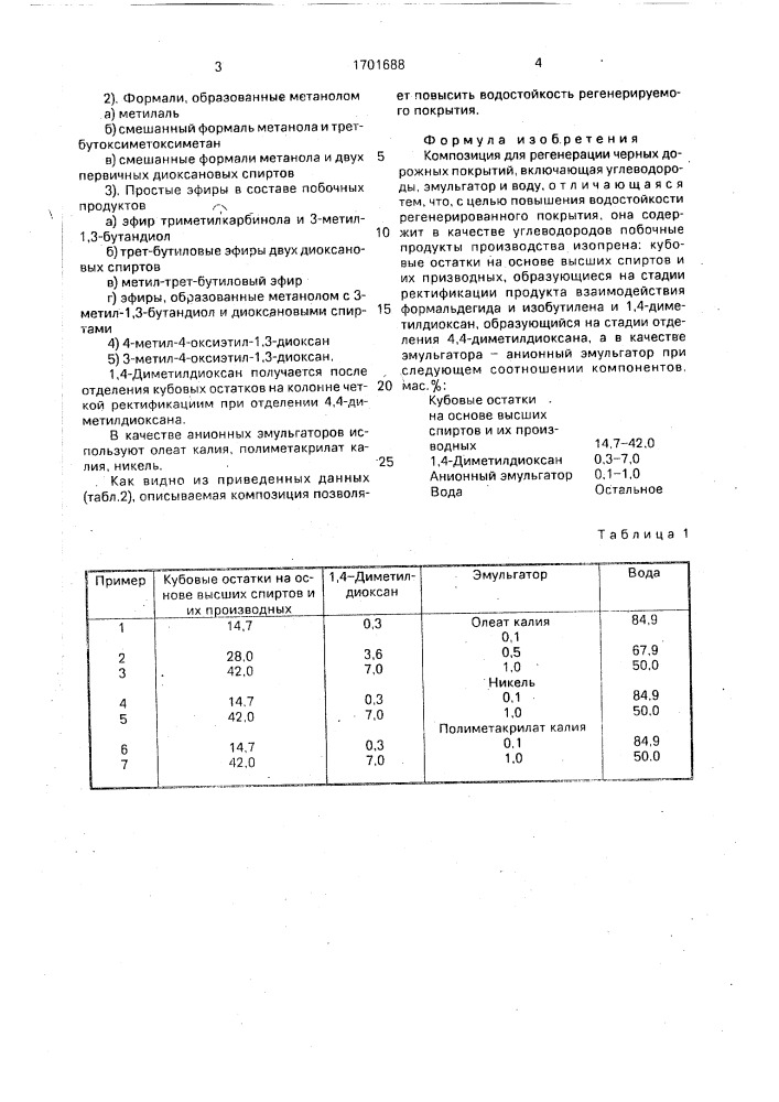 Композиция для регенерации черных дорожных покрытий (патент 1701688)