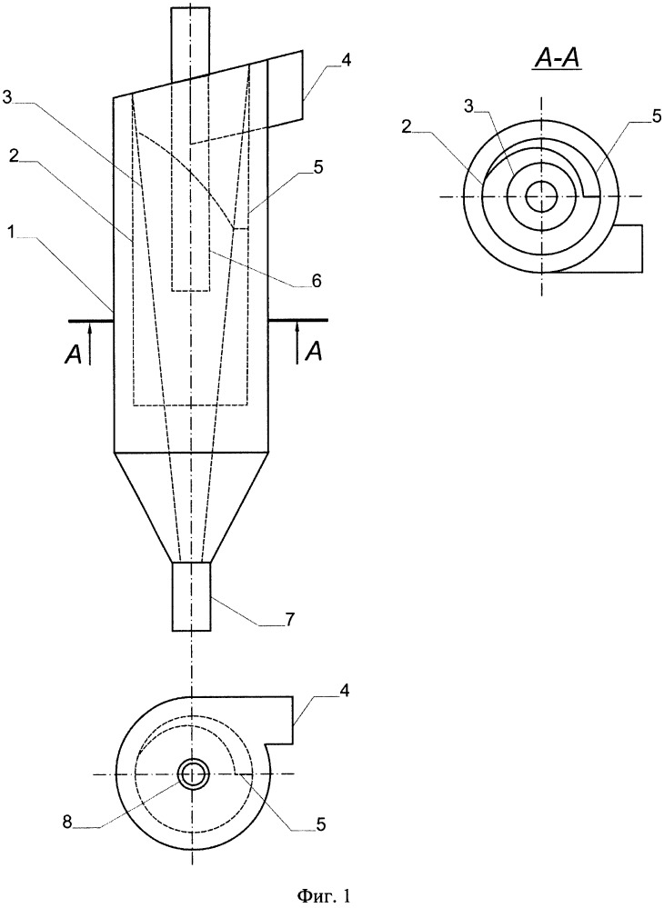 Циклон-пылеуловитель "труба в трубе" (патент 2656304)