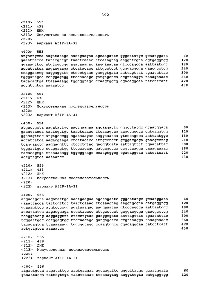 Новые инсектицидные белки и способы их применения (патент 2666914)