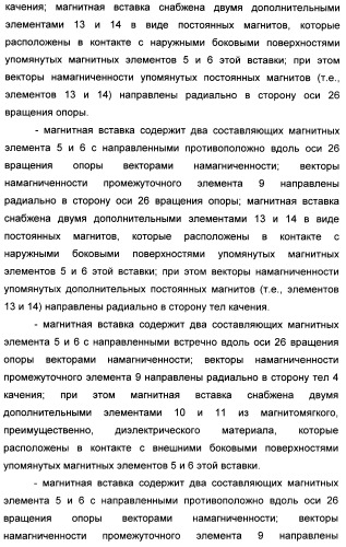 Способ магнитной разгрузки тел качения от действия центробежных сил в опорах вращения и опора вращения для его осуществления (варианты) (патент 2348839)
