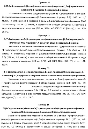 Производные ацетиленил-пиразоло-пиримидина в качестве антагонистов mglur2 (патент 2412943)