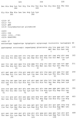 Гены corynebacterium glutamicum, кодирующие белки резистентности и толерантности к стрессам (патент 2303635)
