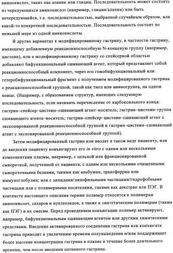 Композиции и лекарственные формы на основе гастрина, методы применения и получения (патент 2350351)