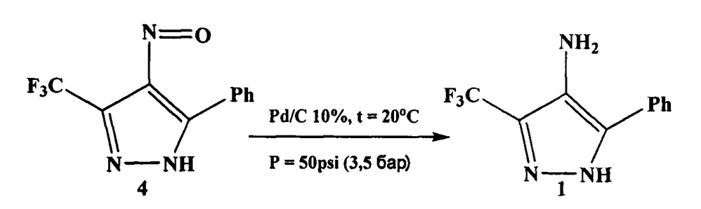 Способ получения 5-фенил-3-(трифторметил)-1н-пиразол-4-амина (патент 2642924)