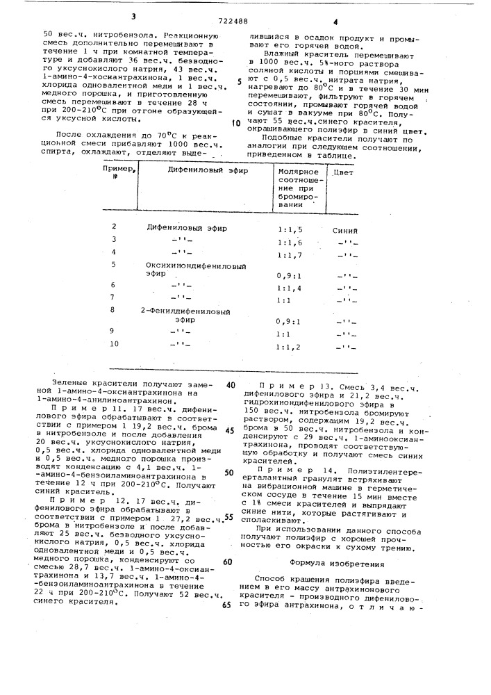 Способ крашения полиэфира (патент 722488)