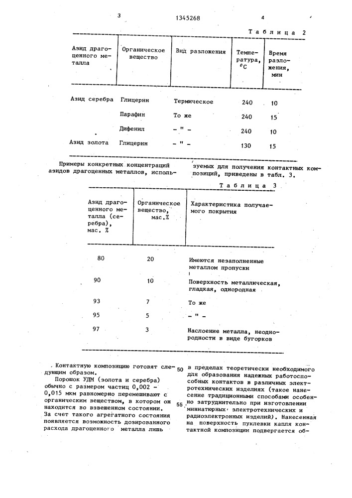 Способ изготовления электрического контакта (патент 1345268)