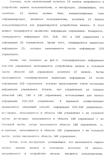 Носитель записи типа с однократной записью, устройство записи и его способ, устройство воспроизведения и его способ и компьютерная программа (патент 2349974)