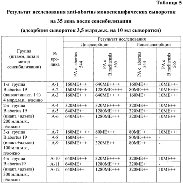 Способ получения бруцеллёзной моноспецифической сыворотки anti-abortus (патент 2639127)