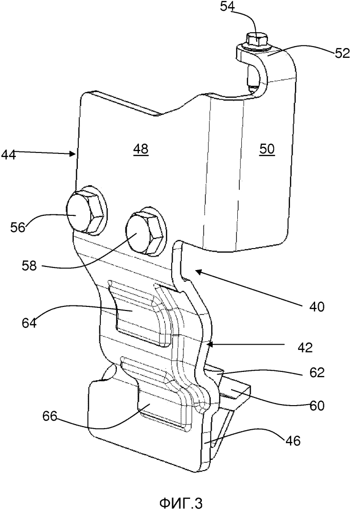 Устройство защиты двигателя автотранспортного средства в случае лобового столкновения (патент 2596387)