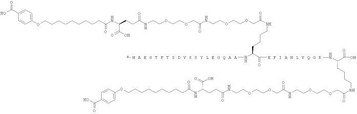 Дважды ацилированные производные glp-1 (патент 2559540)