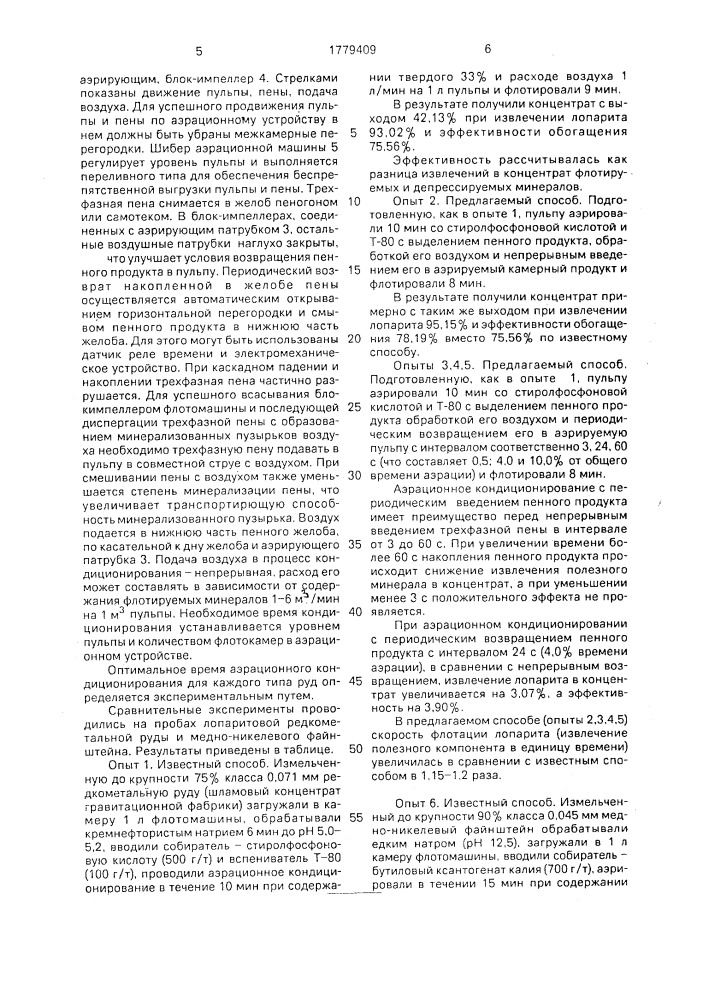 Способ обогащения руд (патент 1779409)