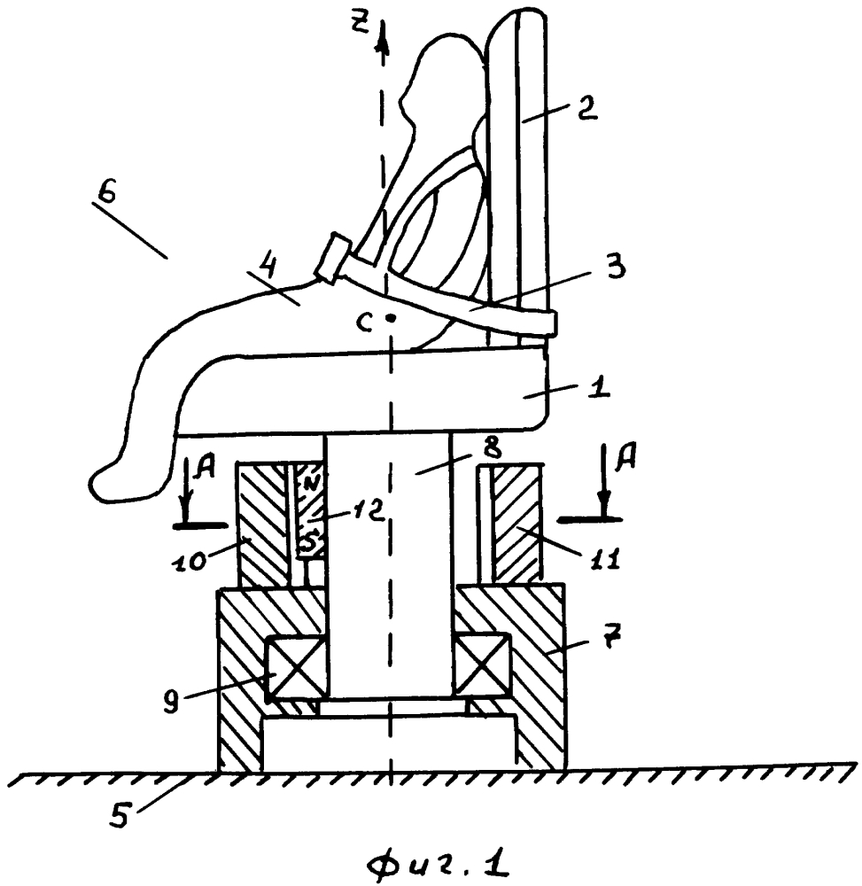 Транспортное кресло с адаптивным углом поворота (патент 2602002)