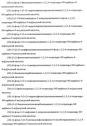 Производные (3-амино-1,2,3,4-тетрагидро-9н-карбазол-9-ил)уксусной кислоты (патент 2448092)