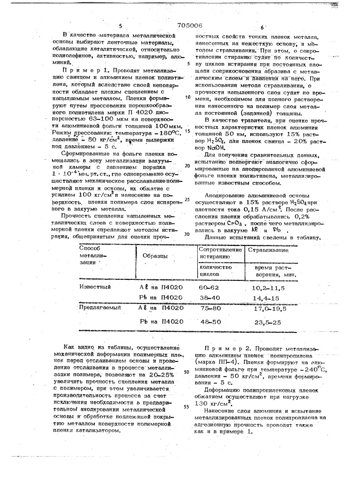 Способ получения металлизированной полиолефиновой пленки (патент 705006)