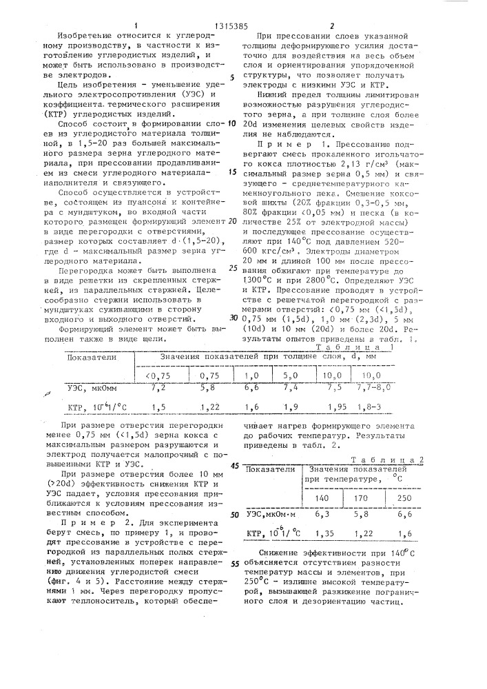 Способ изготовления углеродистых изделий (патент 1315385)