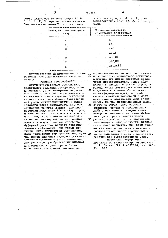 Струйно-печатающее устройство (патент 967864)