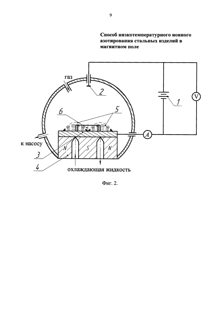 Способ низкотемпературного ионного азотирования стальных изделий в магнитном поле (патент 2625864)