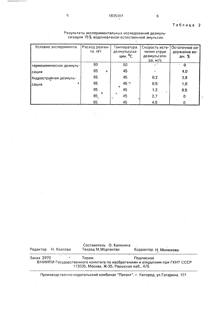 Способ деэмульсации нефти (патент 1835301)