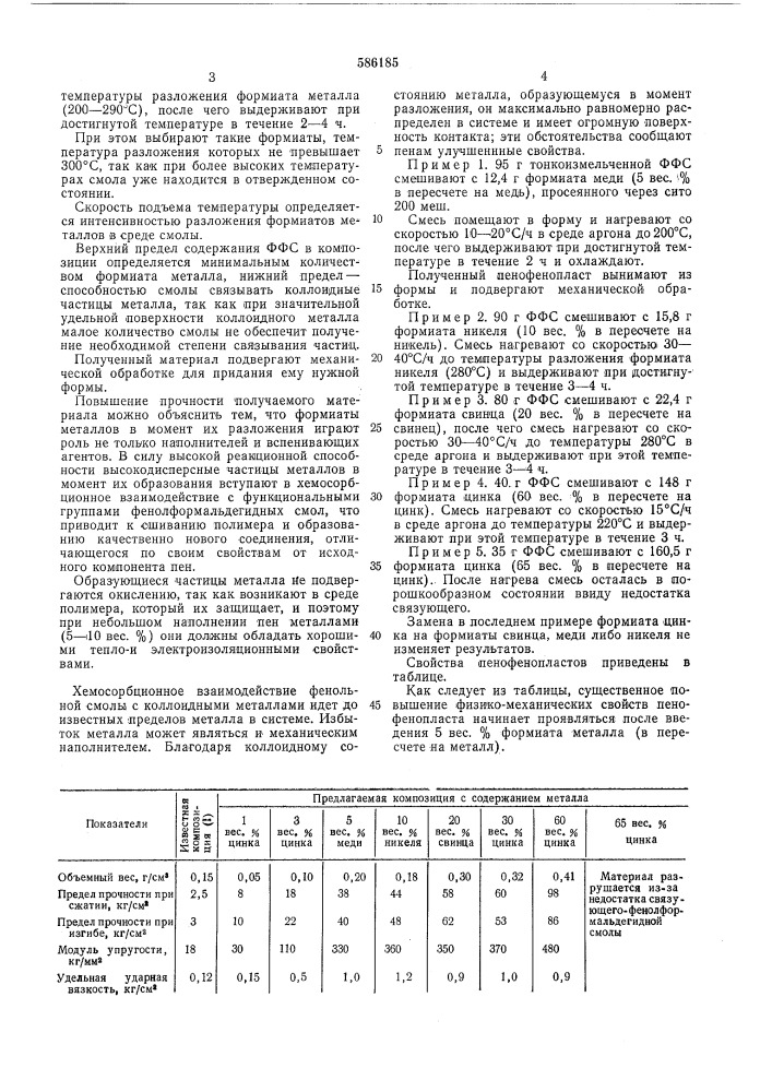 Композиция для получения пенопласта (патент 586185)