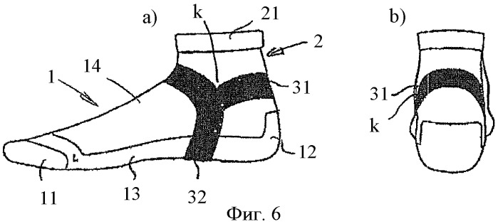 Носок (варианты) (патент 2414154)