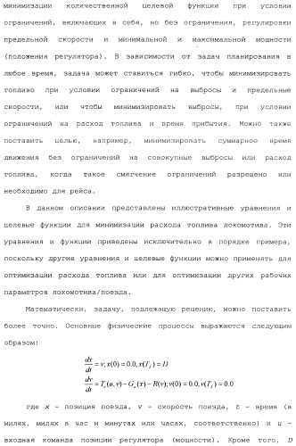 Способ для оптимизации работы поезда для поезда, включающего в себя множественные локомотивы с распределенной подачей мощности (патент 2482990)