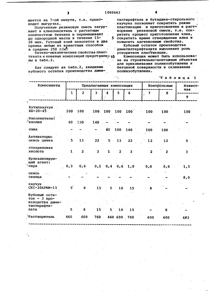 Клеевая композиция (патент 1060663)