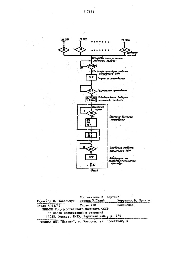 Устройство для сопряжения внешних устройств с электронной вычислительной машиной (патент 1176341)