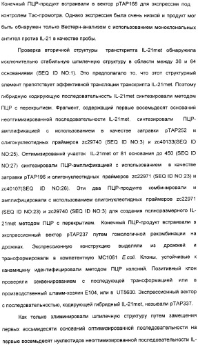 Продуцирование il-21 в прокариотических клетках-хозяевах (патент 2354703)