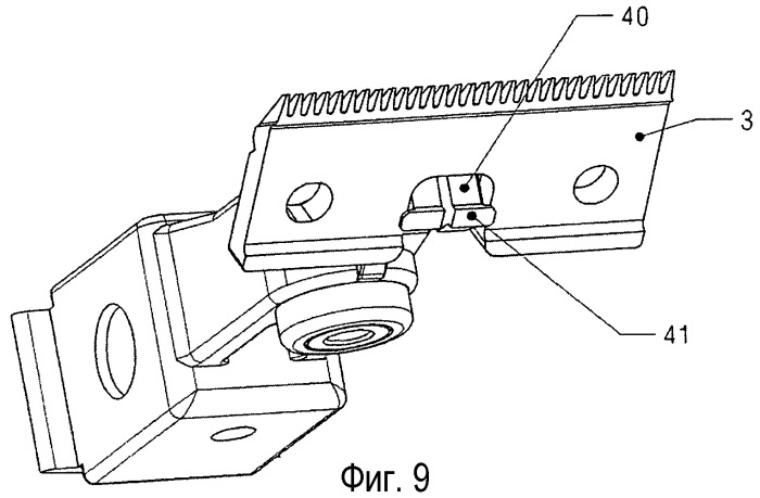 Машинка для стрижки волос со сменным режущим комплектом и устройством для регулирования длины срезания (патент 2490117)