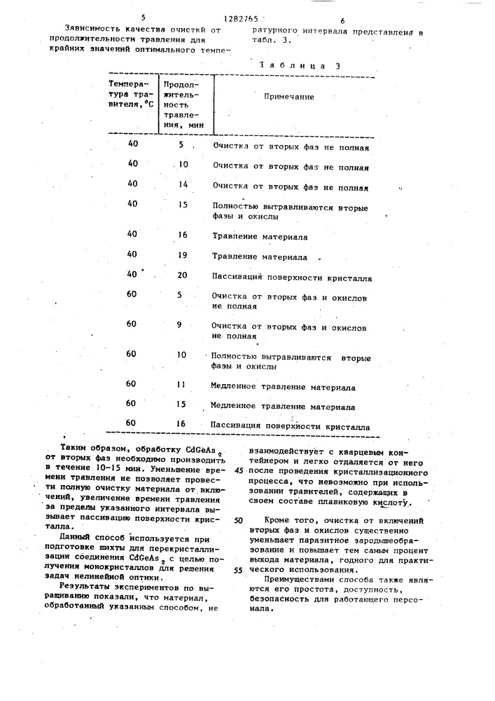 Способ обработки диарсенида кадмия-германия (патент 1282765)