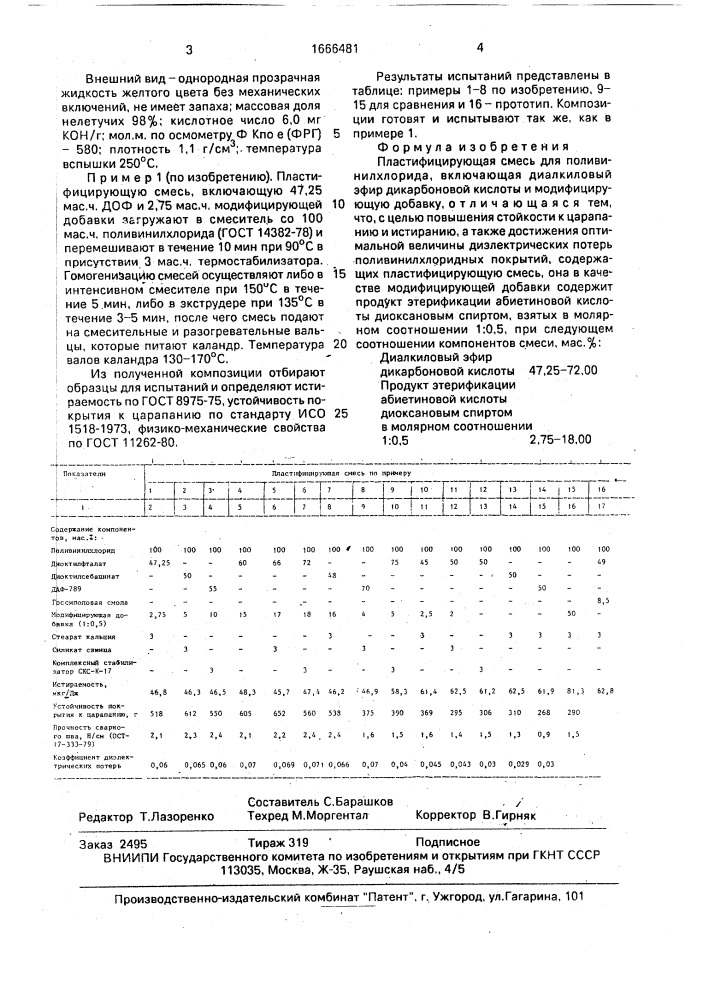 Пластифицирующая смесь (патент 1666481)