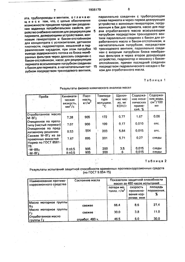 Способ переработки отработанных нефтяных масел и устройство для его осуществления (патент 1806179)