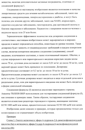 Производные пиридазинона в качестве агонистов рецептора тиреоидного гормона (патент 2379295)