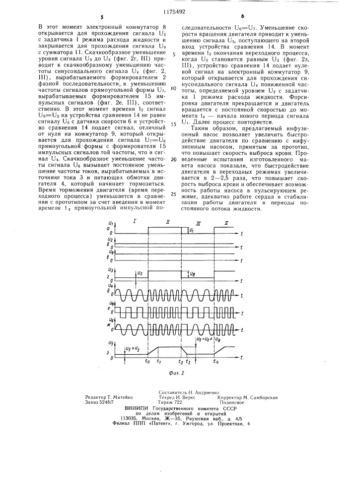 Инфузионный насос (патент 1175492)