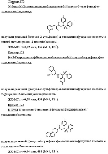 Производные сульфониламиноуксусной кислоты и их применение в качестве антагонистов рецепторов орексина (патент 2334735)