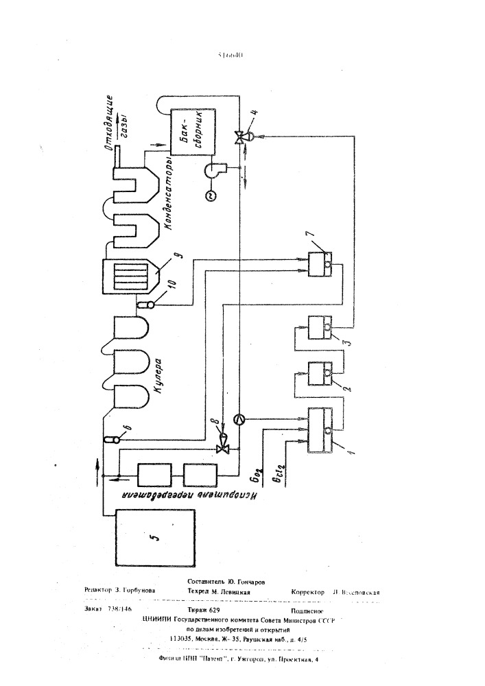 Способ автоматического управления процессом получения хлоридов металлов (патент 516640)
