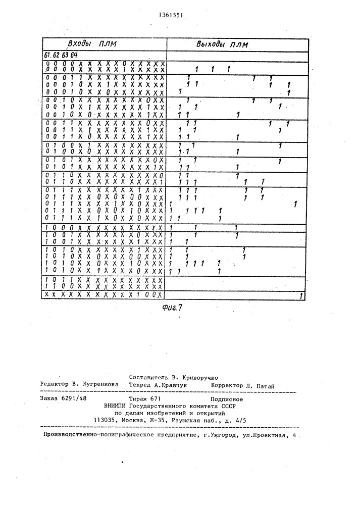 Микропрограммное устройство управления (патент 1361551)