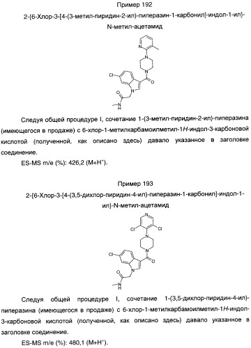 Производные индол-3-ил-карбонил-пиперидина и пиперазина (патент 2422442)