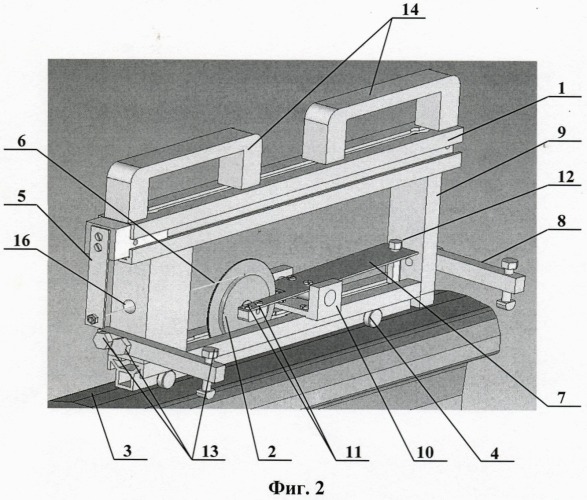 Устройство для измерения коэффициента трения между колесом и рельсом (патент 2395422)