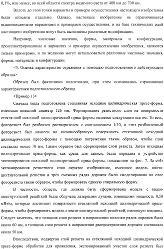 Оптический элемент, оптический компонент с антиотражающей функцией и исходная пресс-форма (патент 2468398)